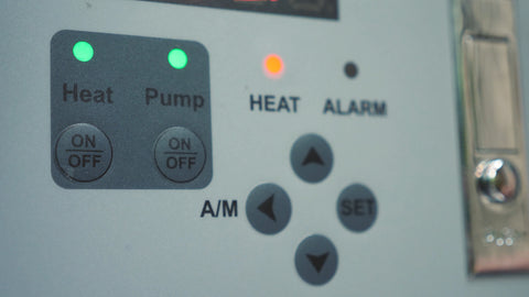 heat and pump buttons turned on 