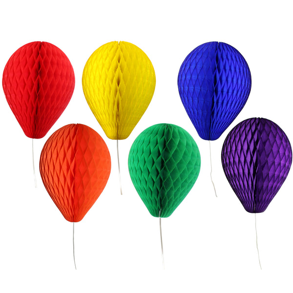 6-Piece Rainbow Themed Honeycomb Balls - MULTIPLE SIZES – Devra Party Art
