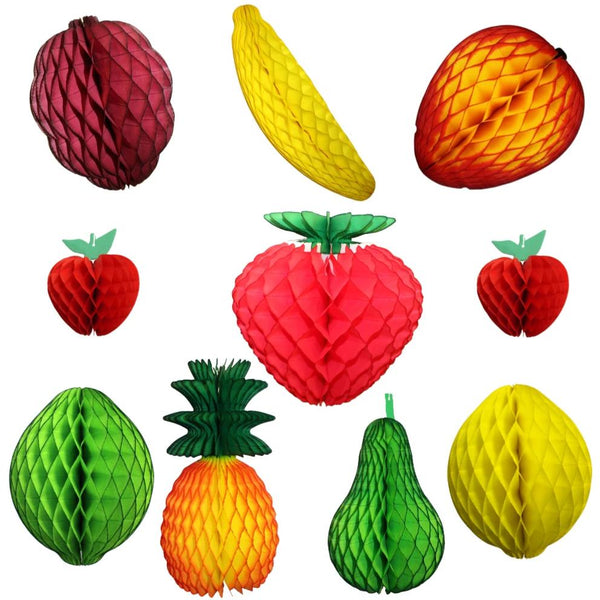 14-Piece Set of Tissue Paper Fruits & Garlands - Made in USA