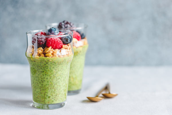 Chia Pudding with Matcha Whip - Smart Pressed Juice