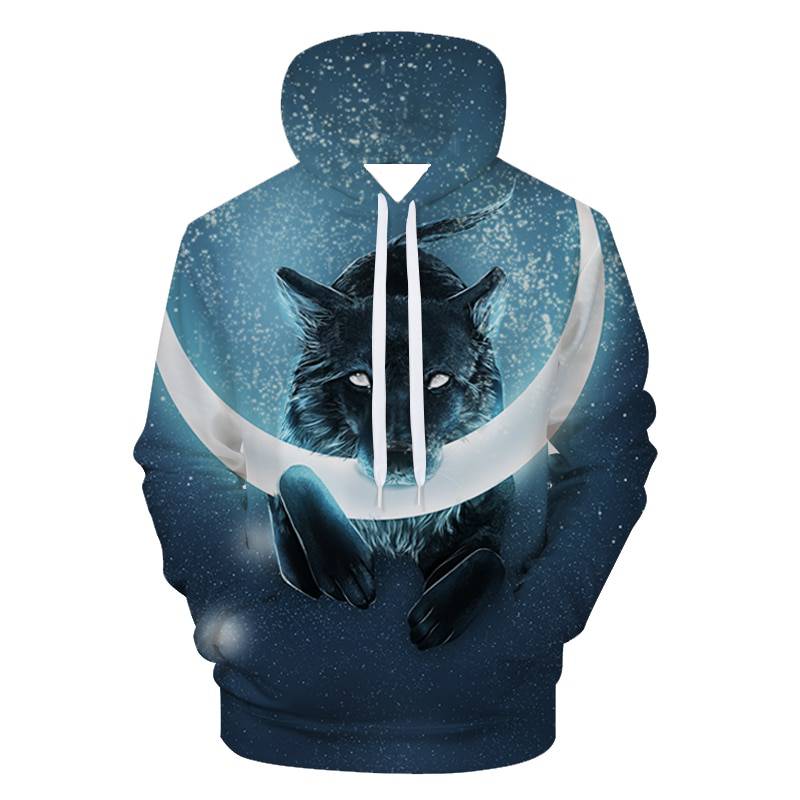 3d galaxy wolf hoodie