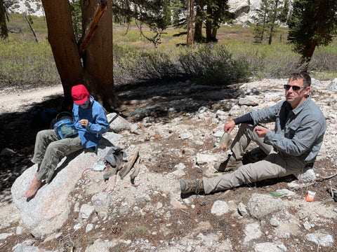 Lunch at outpost camp mount whitney