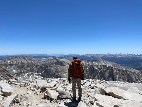 Standing on top of mount whitney