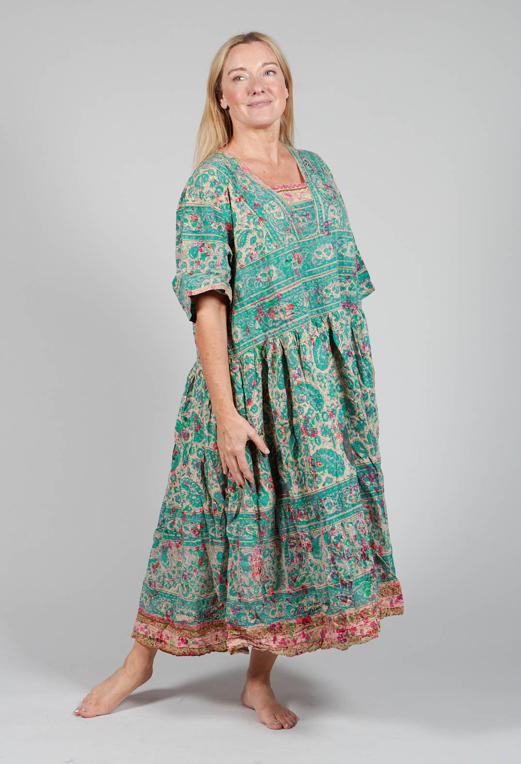 Blockprint Taigi Dress in Demi