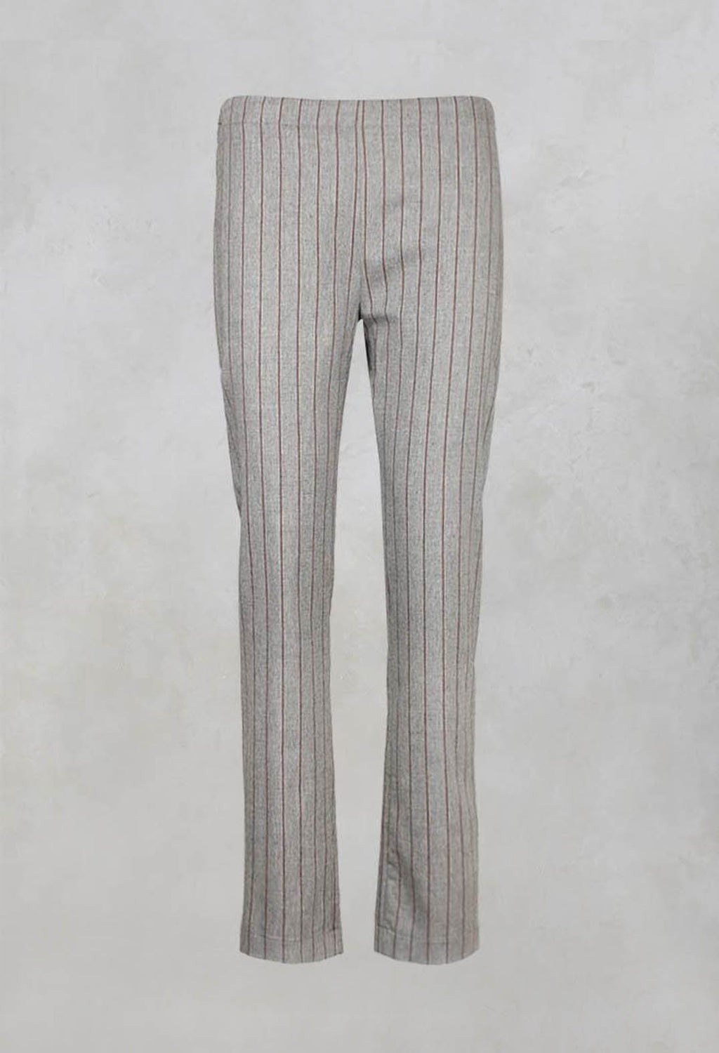 pinstripe cigarette trousers