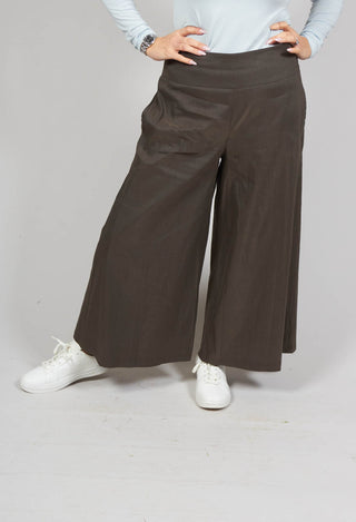 Grey linen capri pants - soumia by Sarah Pacini