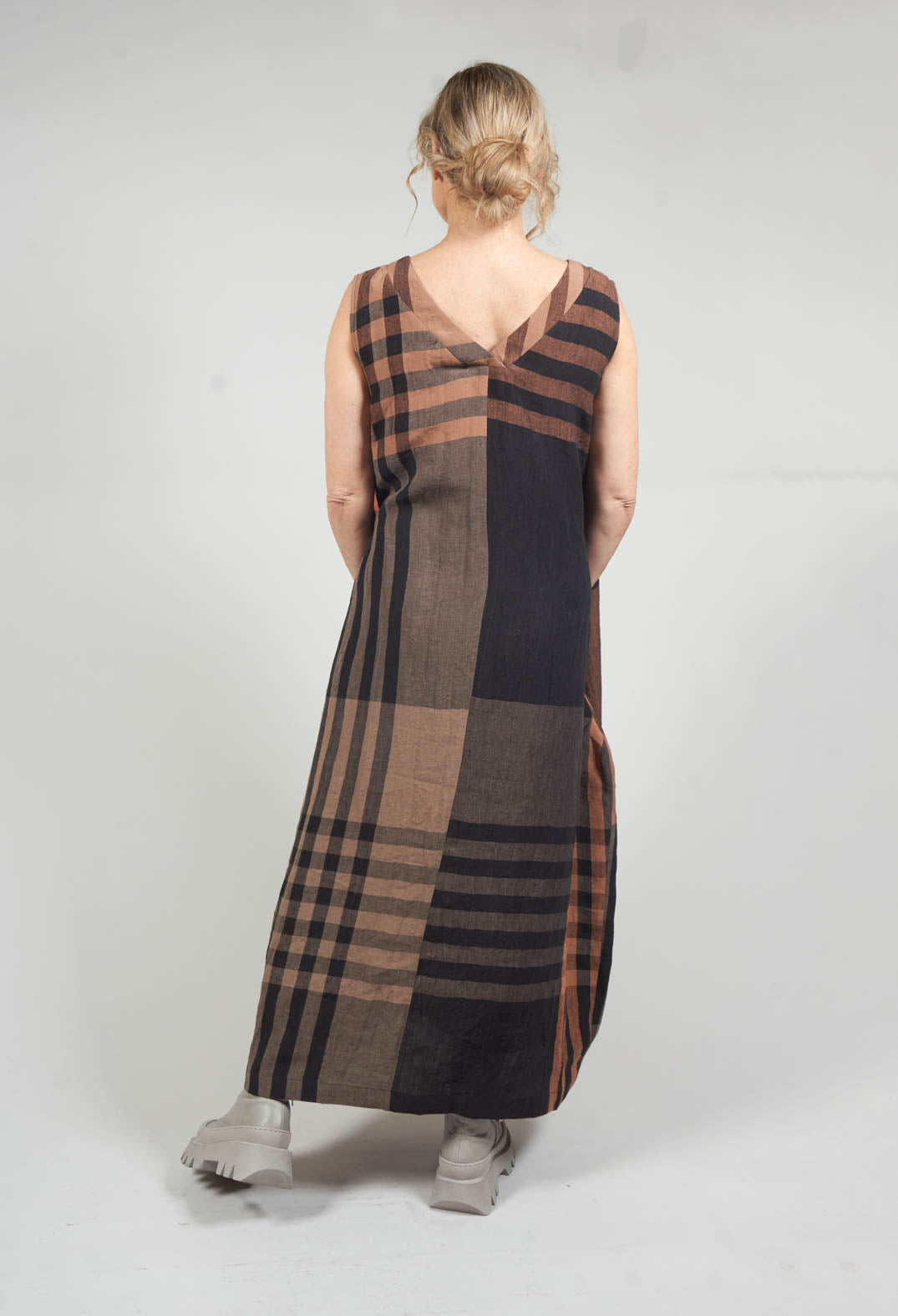 A-Line Linen Dress in Copper