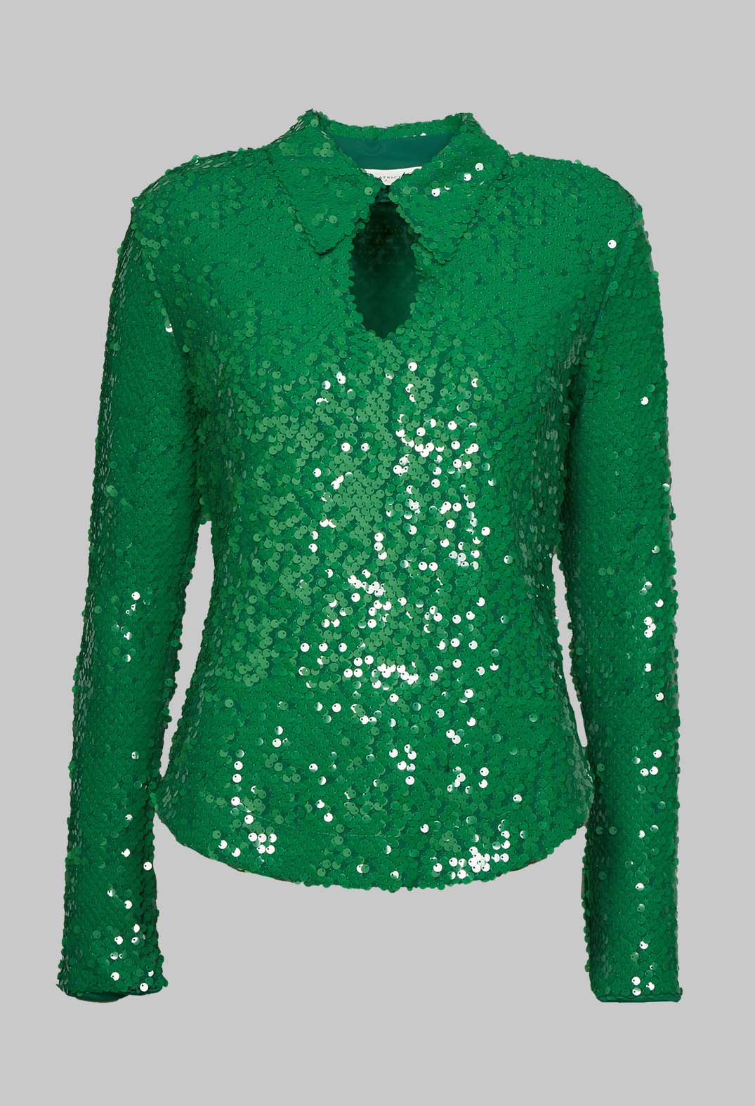 Blouse with Sequin Detail in Green