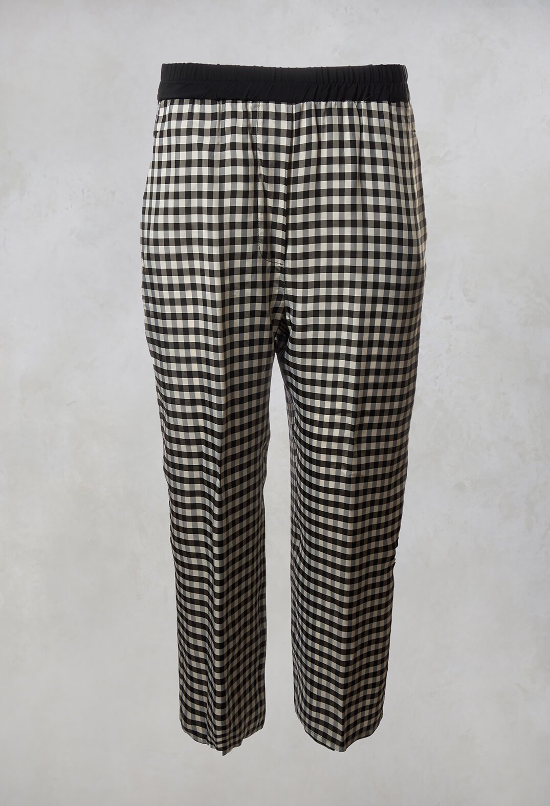 Checked Trousers in Black