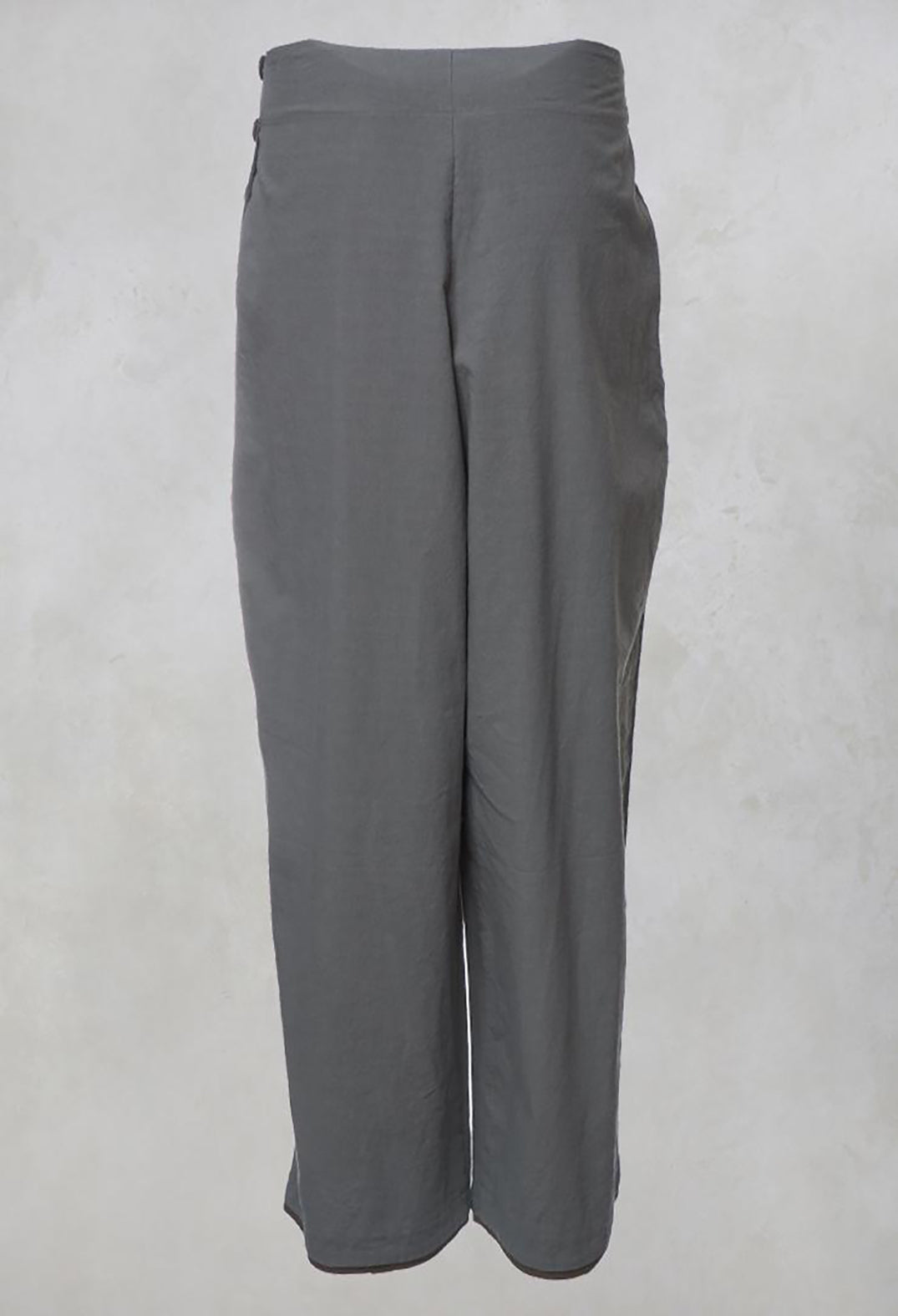 Blue Trousers with Pleats and Front Tie