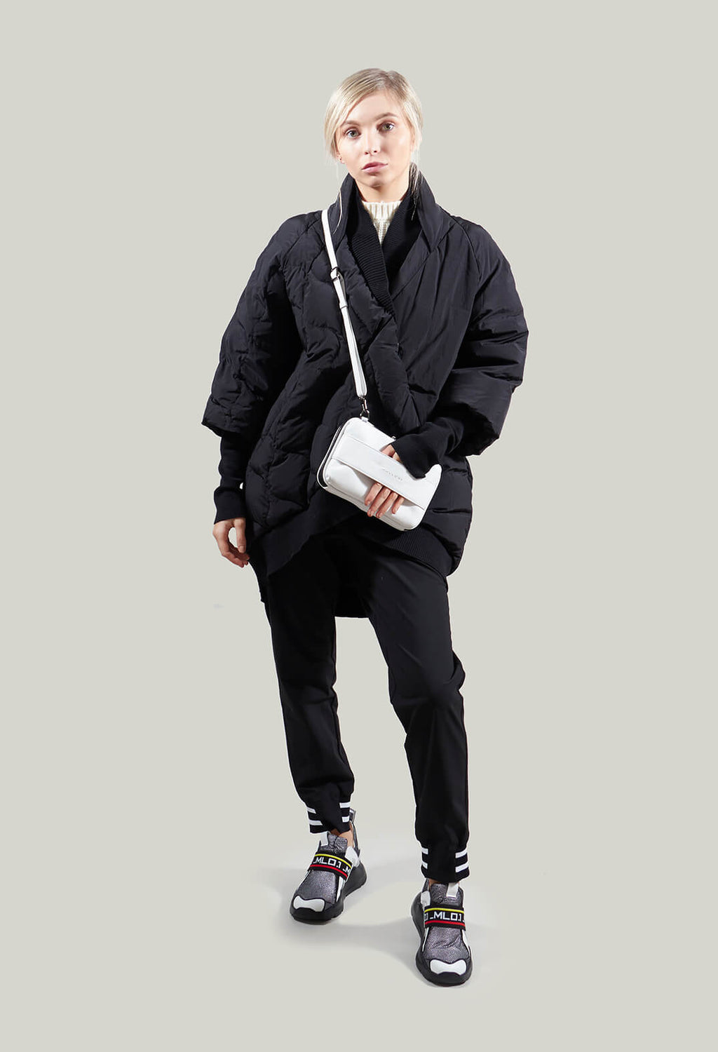 wrap puffer jacket