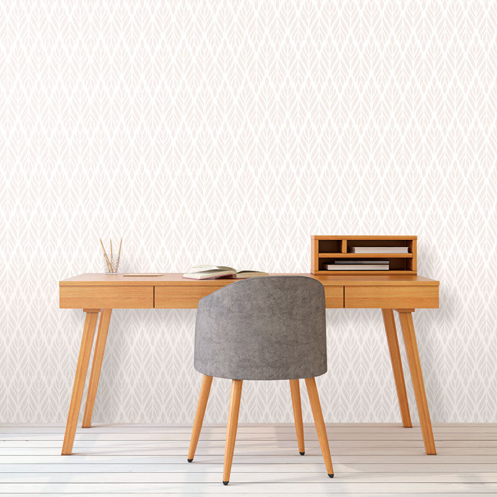 minimalist design work area with geometric basic wallpaper