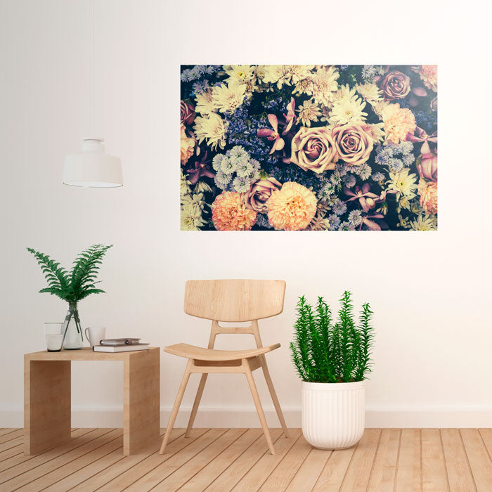 vibrant bouquet of flowers wallpaper