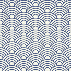 Blue Circles Geometric Fabric Removable Wallpaper