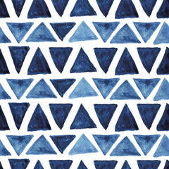 blue and white triangles geometric fabric removable wallpaper