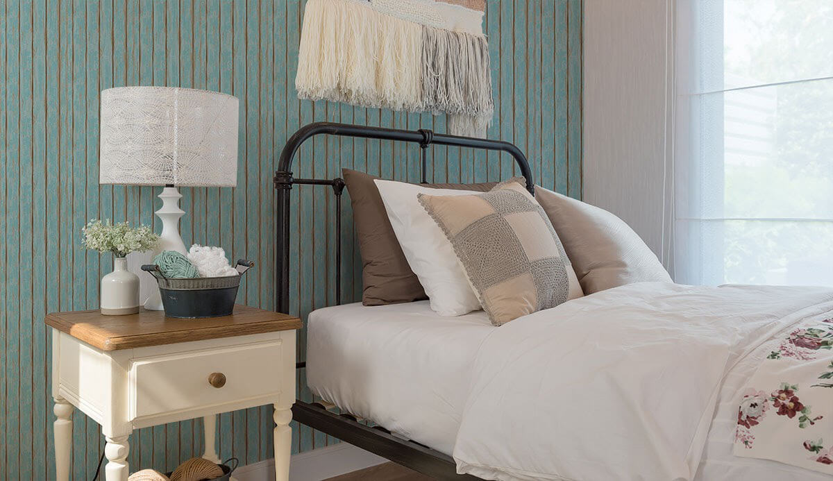 crafted accent wall farmhouse color schemes bedroom