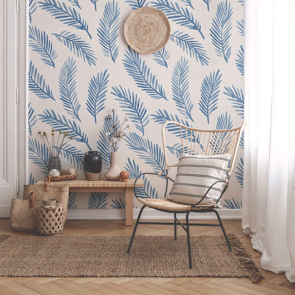 NuWallpaper 3075sq ft Blue Vinyl Floral Selfadhesive Peel and Stick  Wallpaper in the Wallpaper department at Lowescom