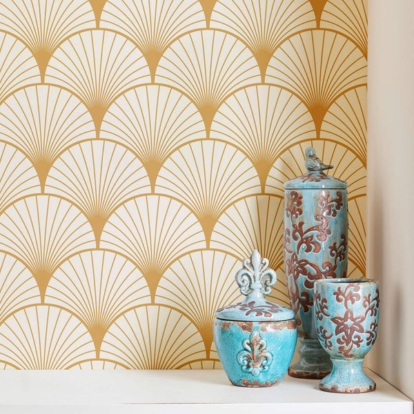 Dark Art Deco Wallpaper - Peel and Stick - The Wallberry