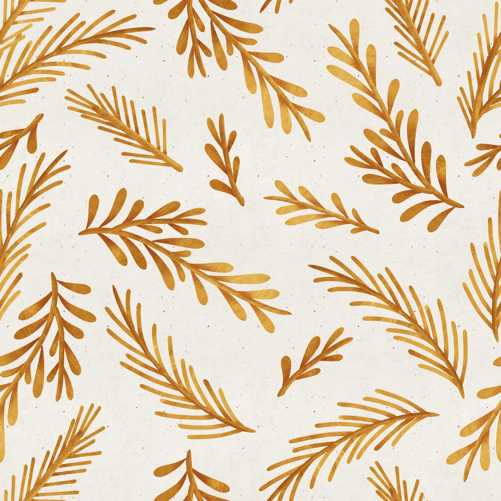 Mustard Botanical Floral Removable Wallpaper 8101 | Walls By Me