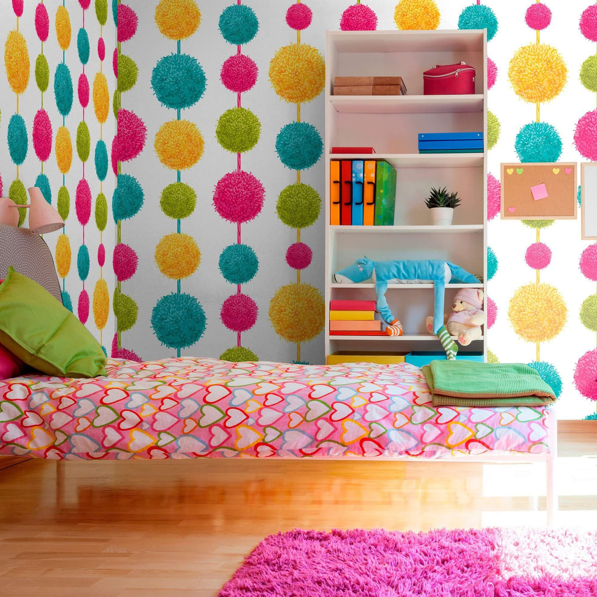 Gold and Fuchsia Retro Teens Removable Wallpaper 6125| Walls By Me