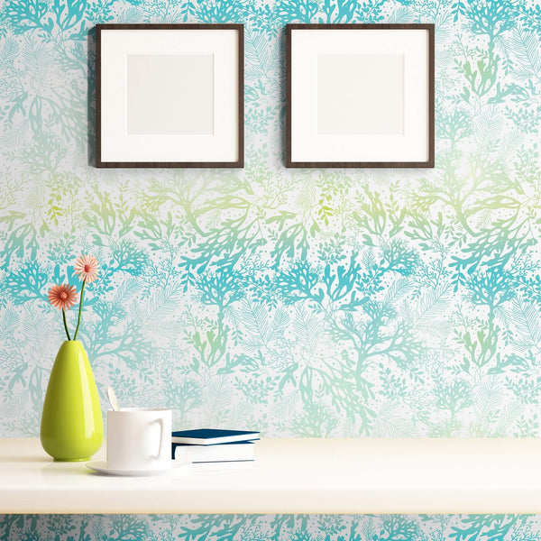 White And Turquoise Nautical Removable Wallpaper 1610 Walls By Me