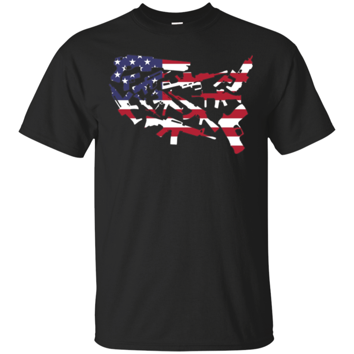 American Gun Shirt: United States Flag Pattern