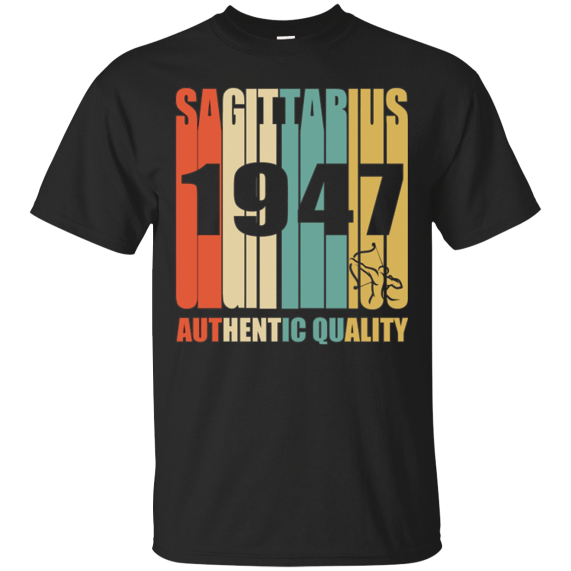 Vintage Sagittarius 1947 T-shirt 70th Birthday Gift Shirt