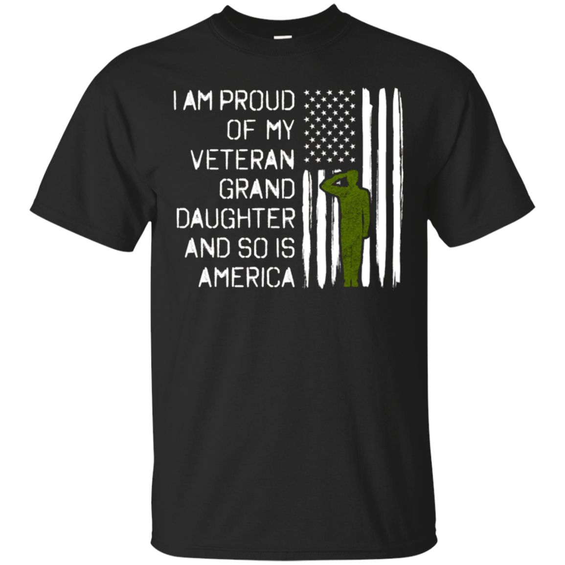 Veteran Granddaughter Military Salute Proud Family T-shirt