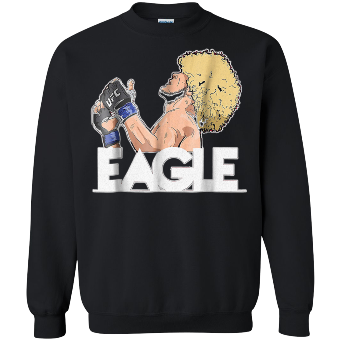 Khabib Nurmagomedov The Eagle Russian Ufc Fighter G180 Crewneck Pullover 8 Oz. Shirts