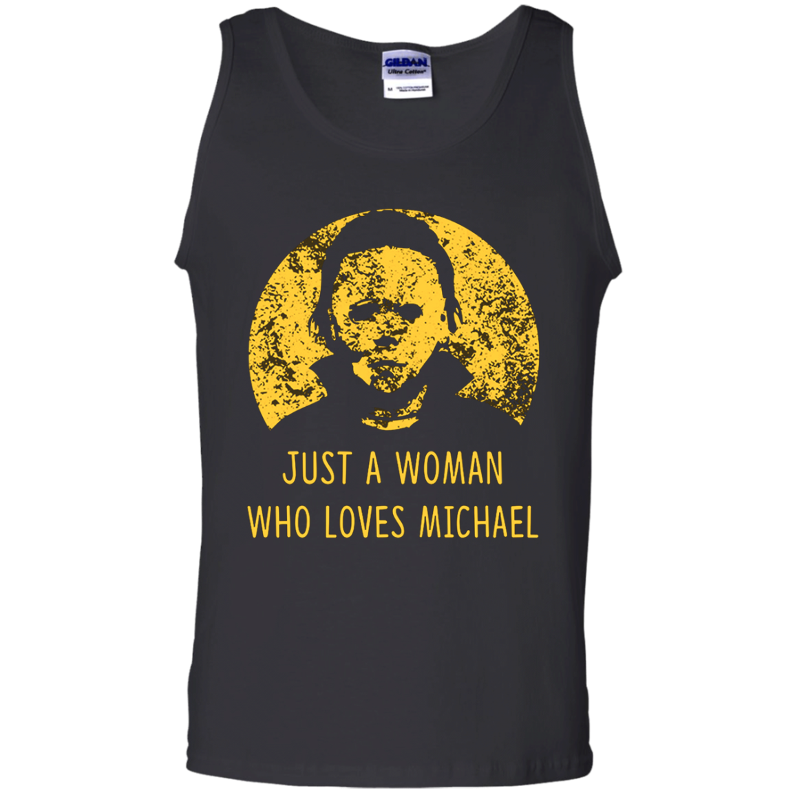 Just A Woman Who Loves Michael Myers Halloween Shirt G220 Tank Top