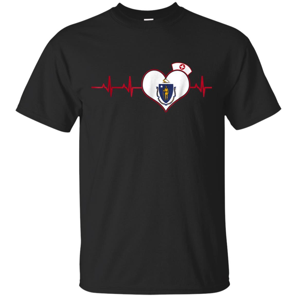 Massachusetts Nurse Heartbeat T-shirt National Nurses Week