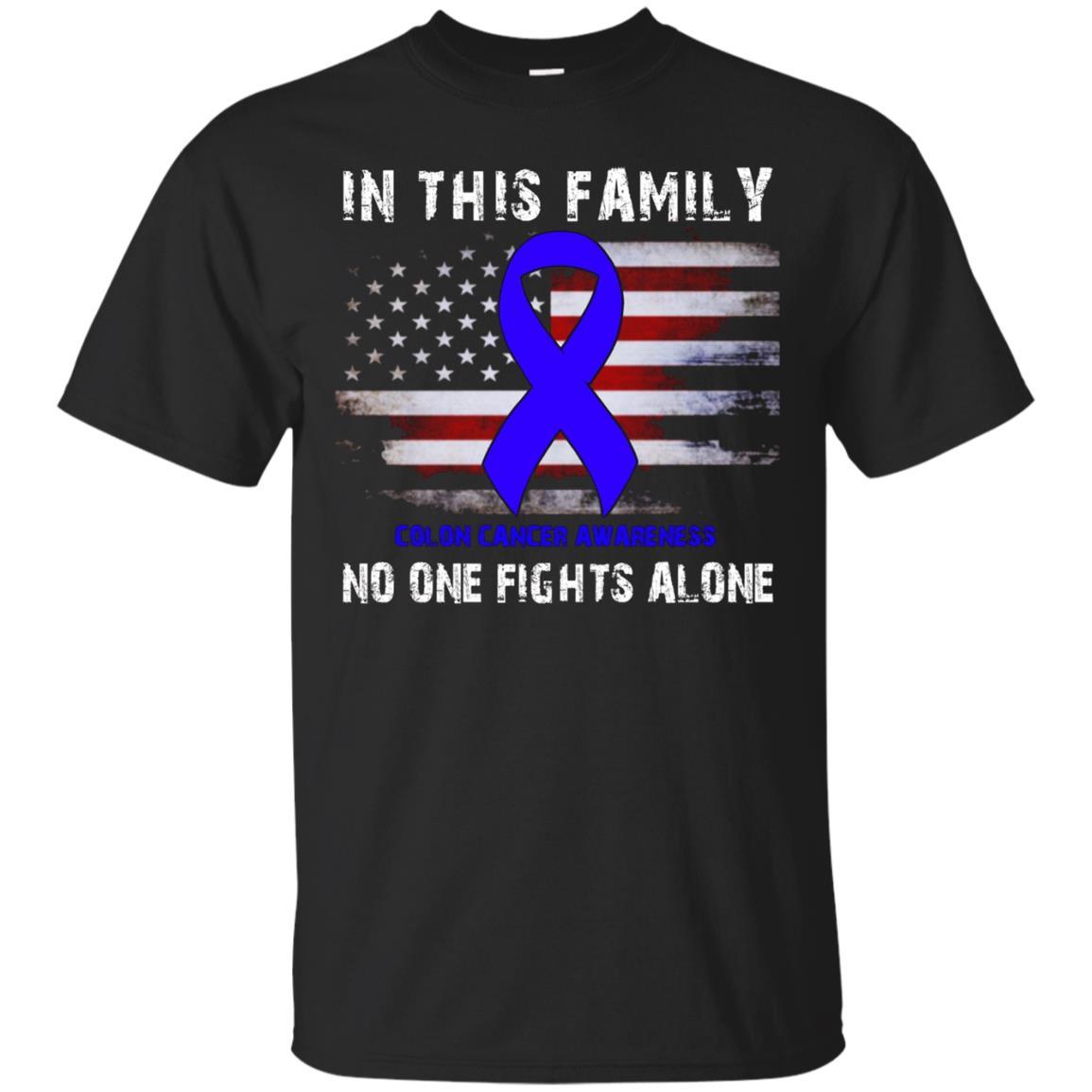 Colon Cancer Awareness Shirt - No One Fights Alone