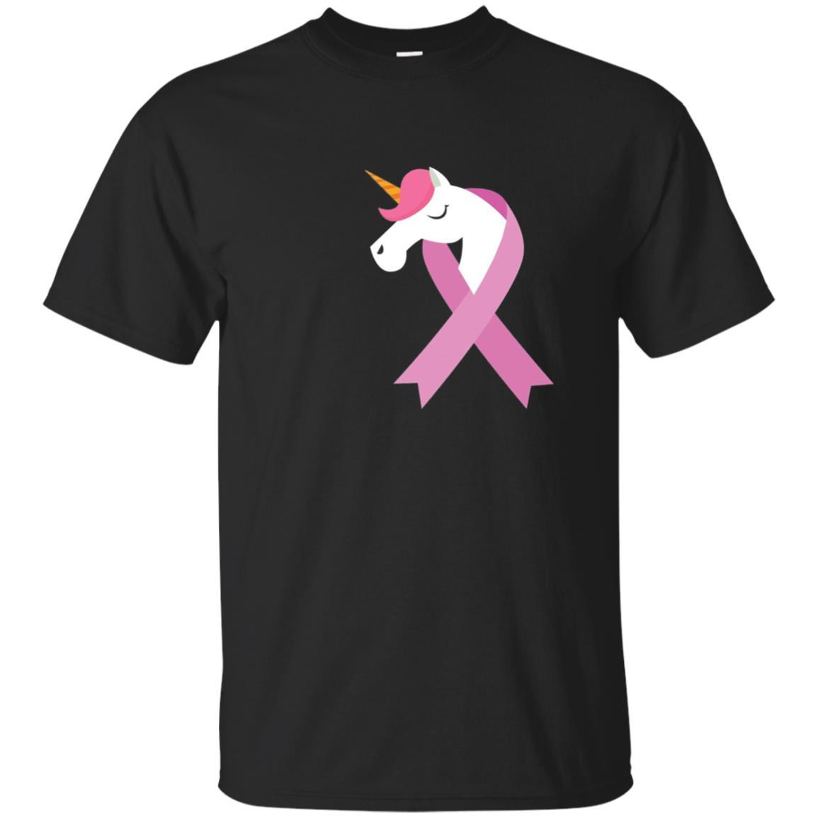 Breast Cancer Awareness T-shirt Unicorn Pink Ribbon Tee