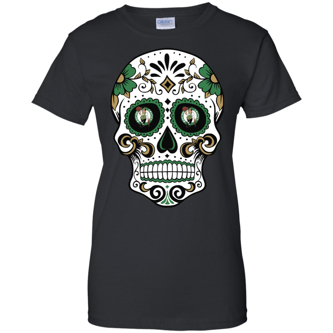 Boston Celtics Sugar Skull T-shirt 