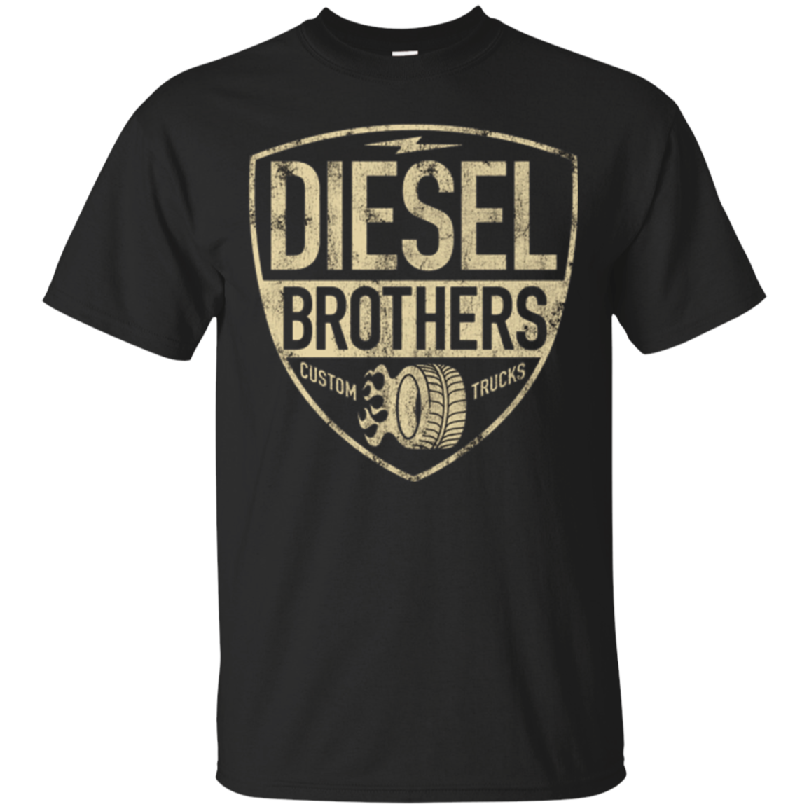 Diesel Brothers Custom Trucks Shield Vintage Graphic T-shirt