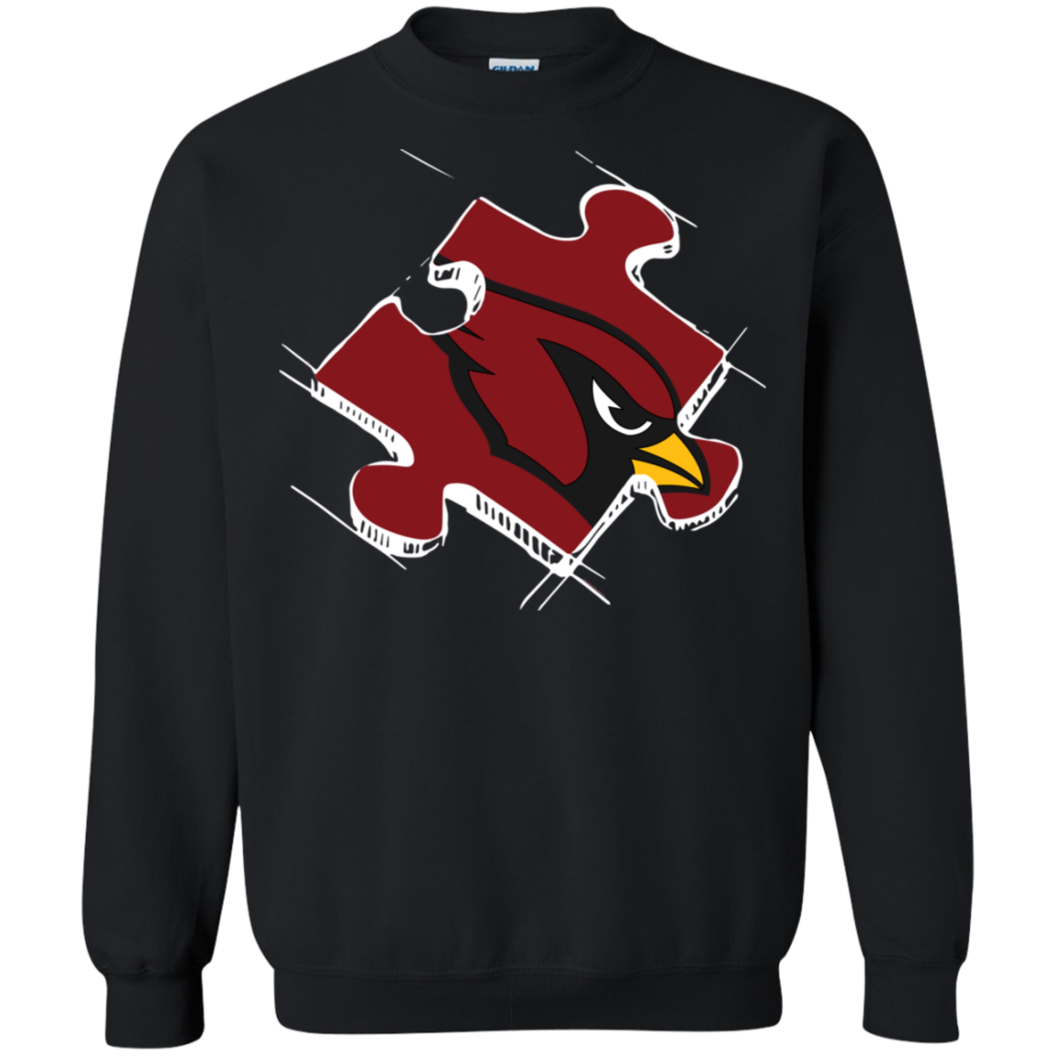 Arizona Cardinals Autism Puzzle G180 Crewneck Pullover 8 Oz. Shirts