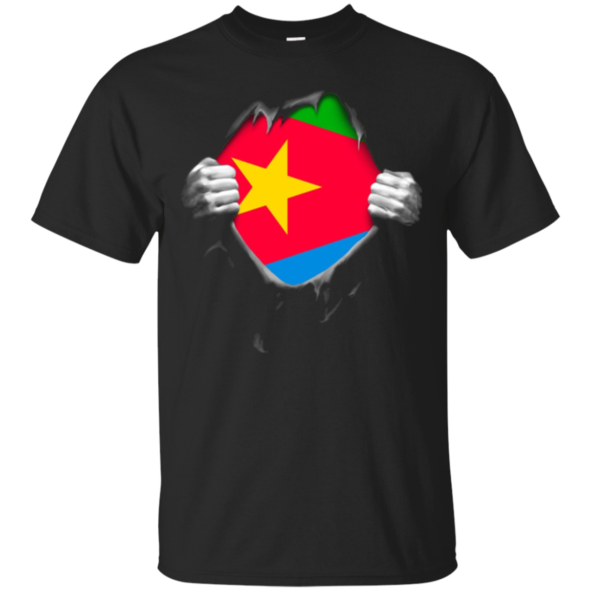 Eritrea National Flag T Shirt. Proud Eritrean Soccer Fan