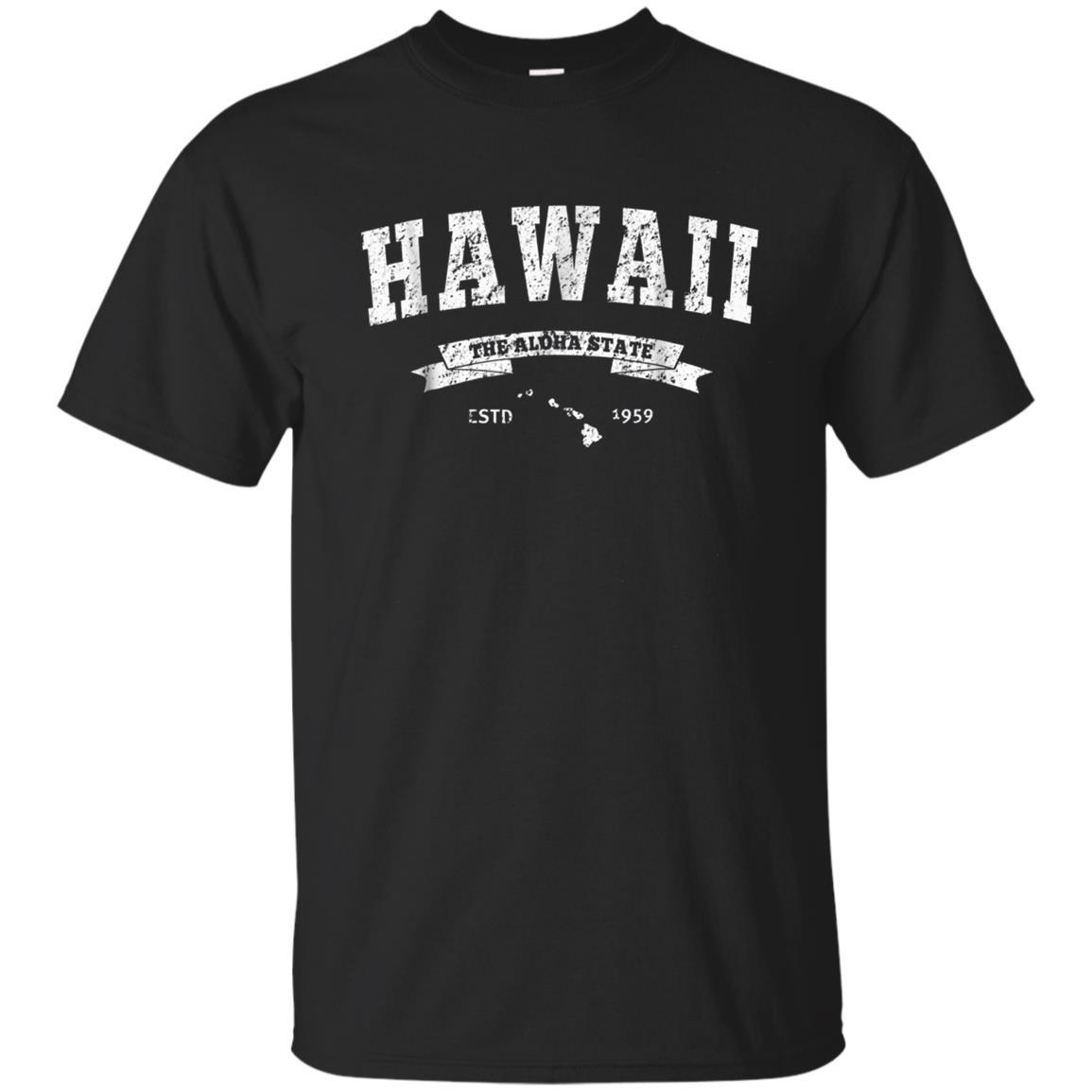 Hawaii Distressed Vintage Hi Aloha State T Shirt