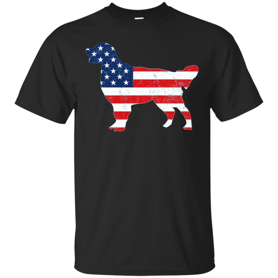 Patriotic Golden Retriever Dog T-shirt