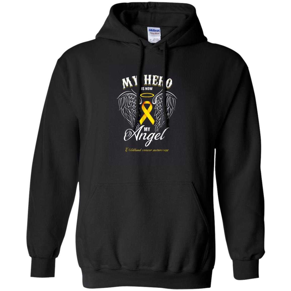 Angel Ribbon My Hero Is Now My Angel Childhood Cancer Awareness Shirts