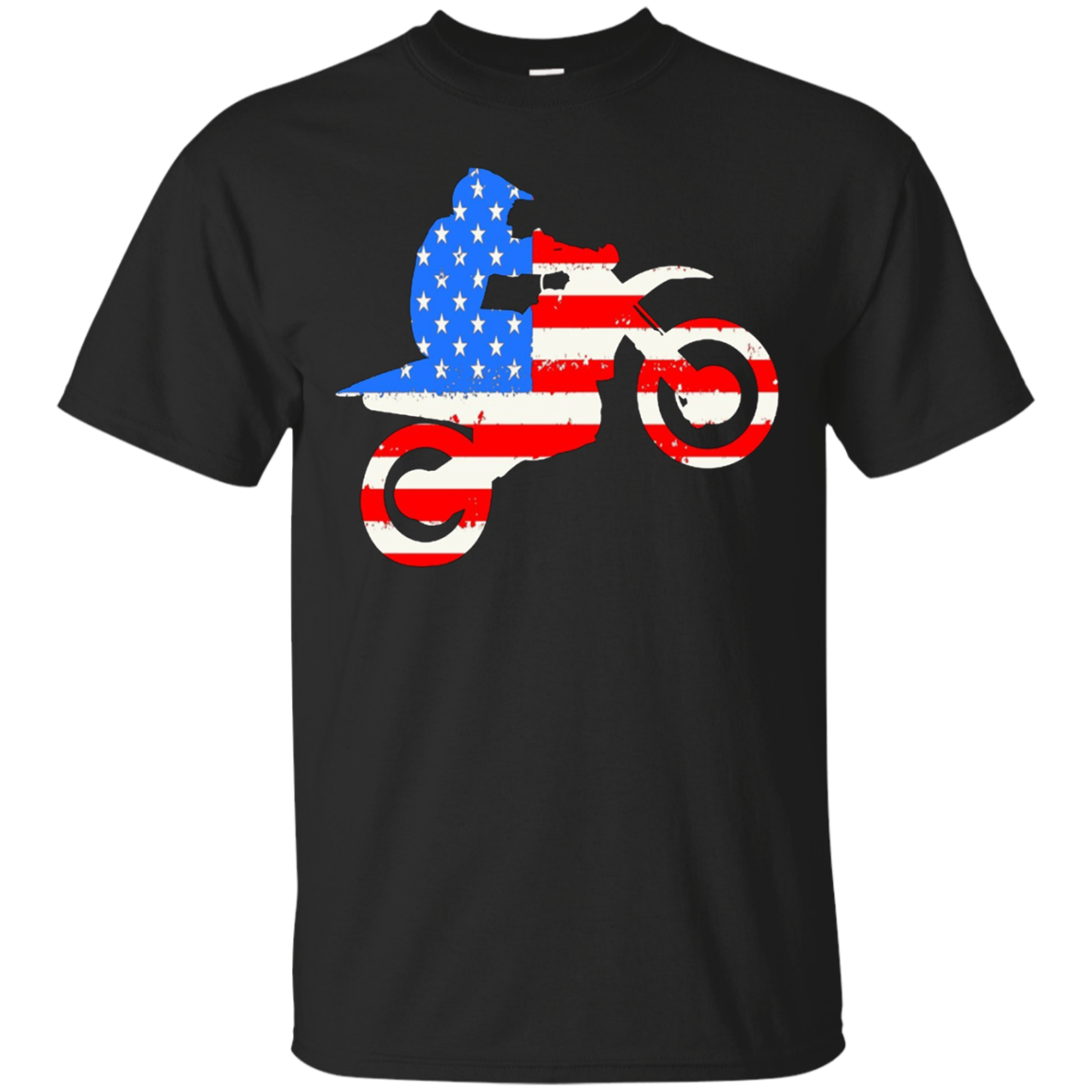 Dirt Bike American Flag Tshirt Motocross Shirt