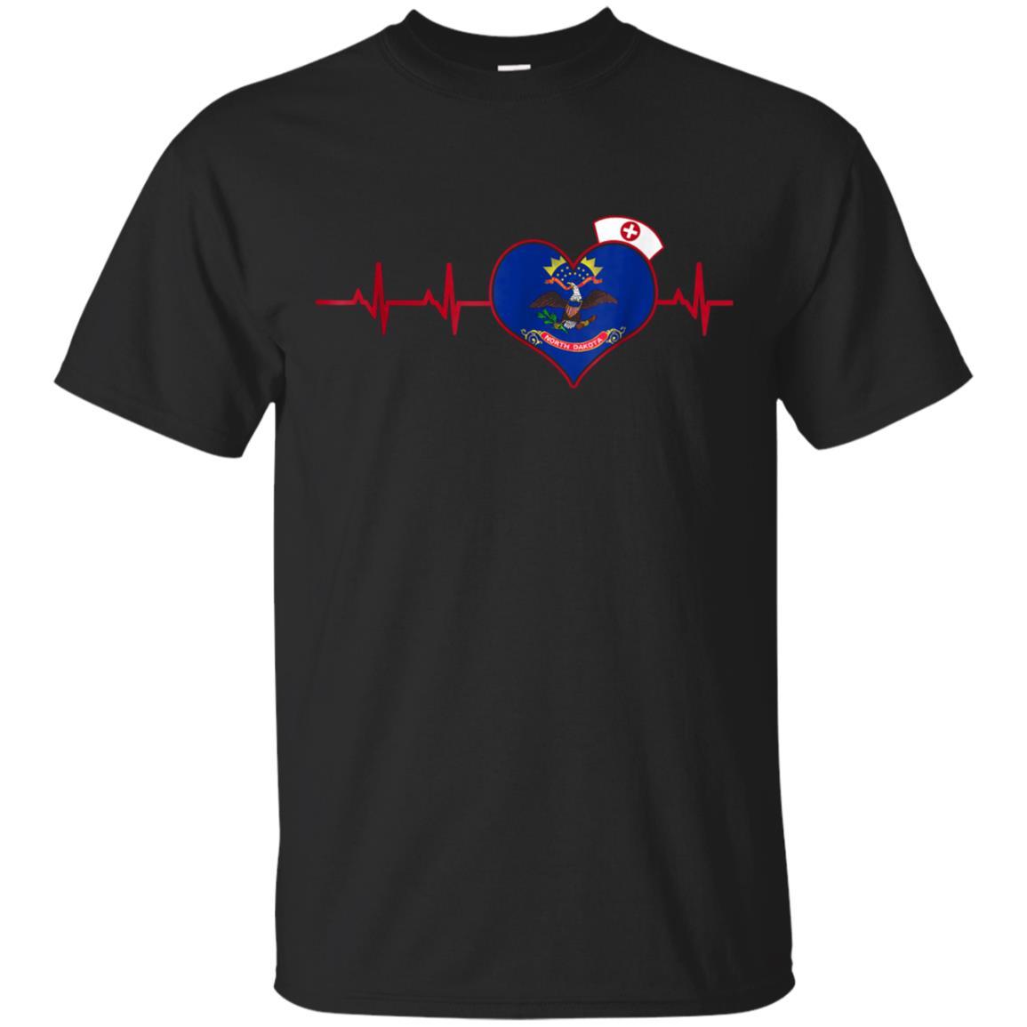 North Dakota Nurse Heartbeat National Nurses Week T Shirt