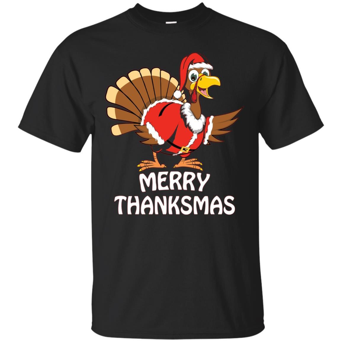 Funny Merry Thanksmas T-shirt | Thanksgiving Christmas Shirt