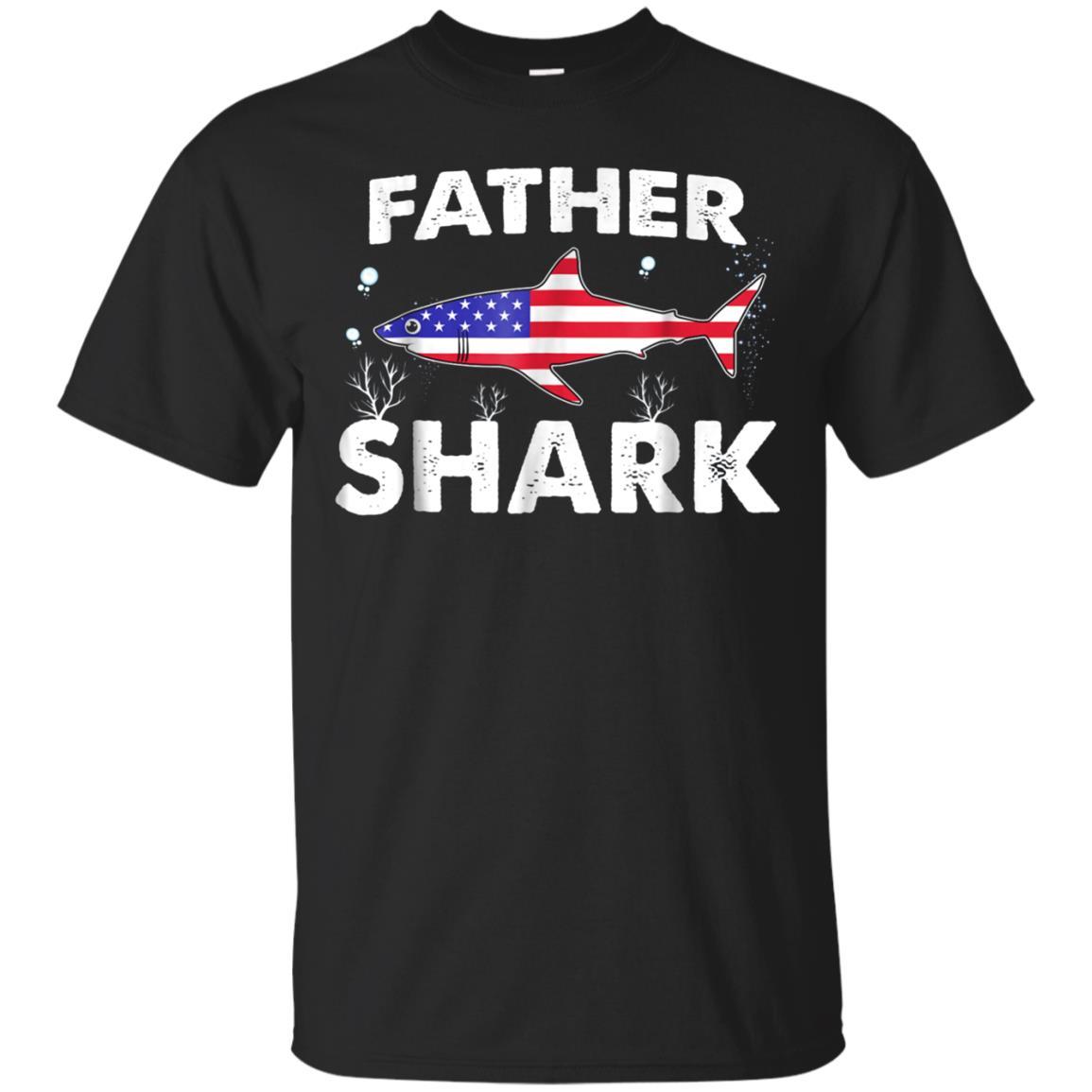 Funny 4th Of July Father Shark Shirt Fathers Day Gifts 