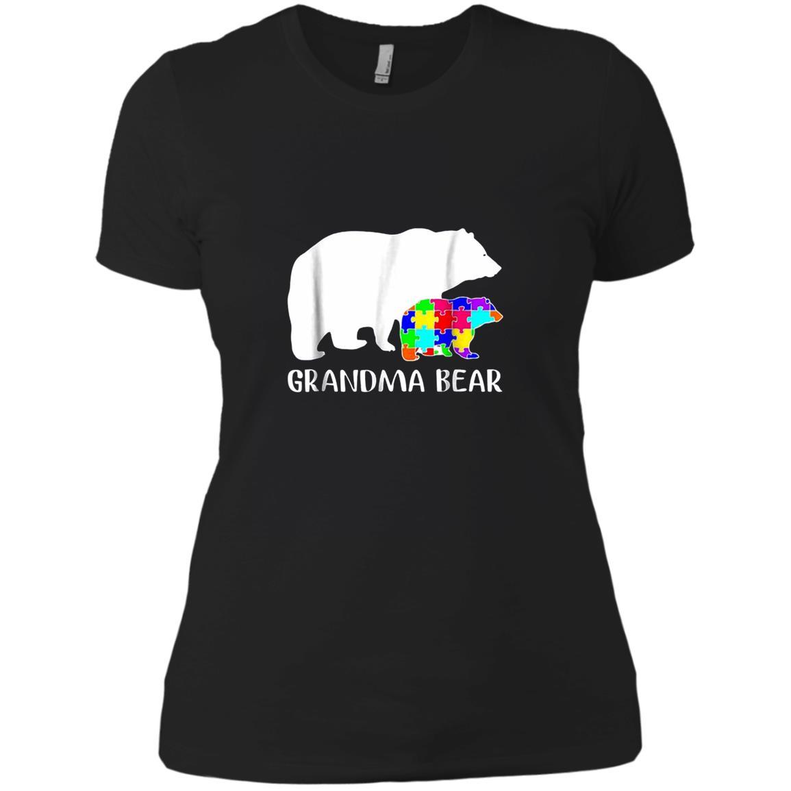 Autism Awareness Grandma Bear Family Autism Awareness Apparel For Autism Puzzle T Shirt