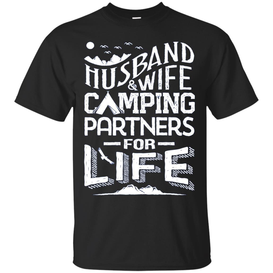 Husband And Wife Camping Partners For Life T Shirt 