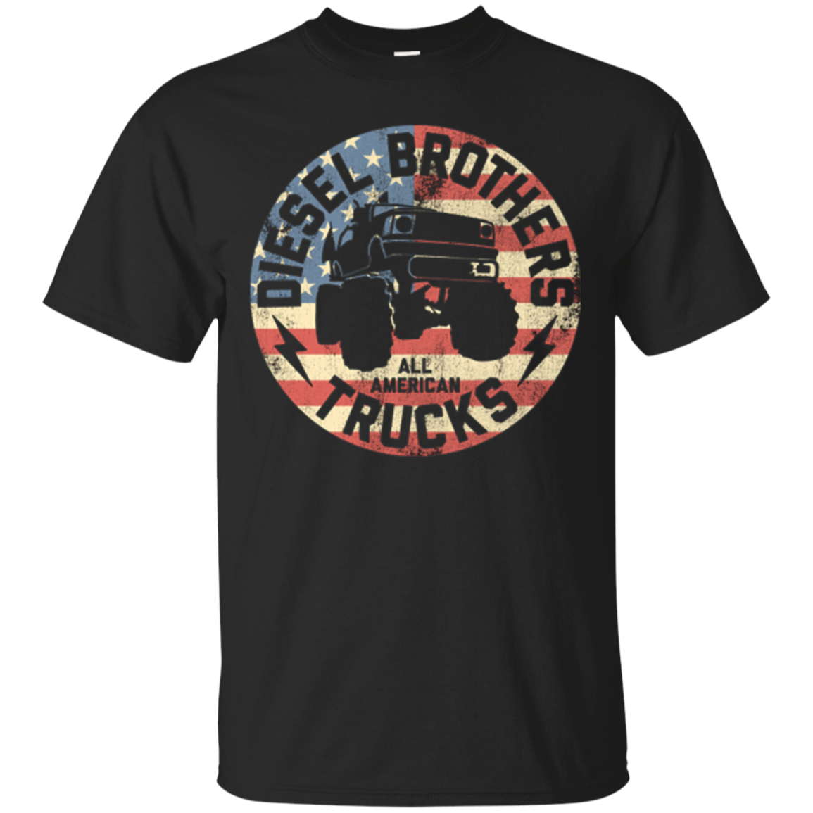 Diesel Brothers Flag Truck Seal Vintage Graphic T-shirt