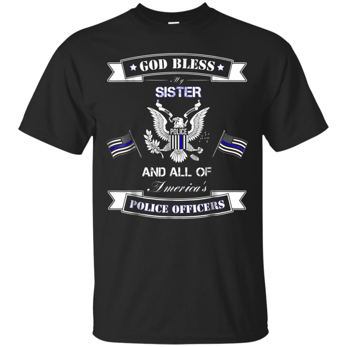 I Back The Blue For My Sister Shirt Police Officer Tee