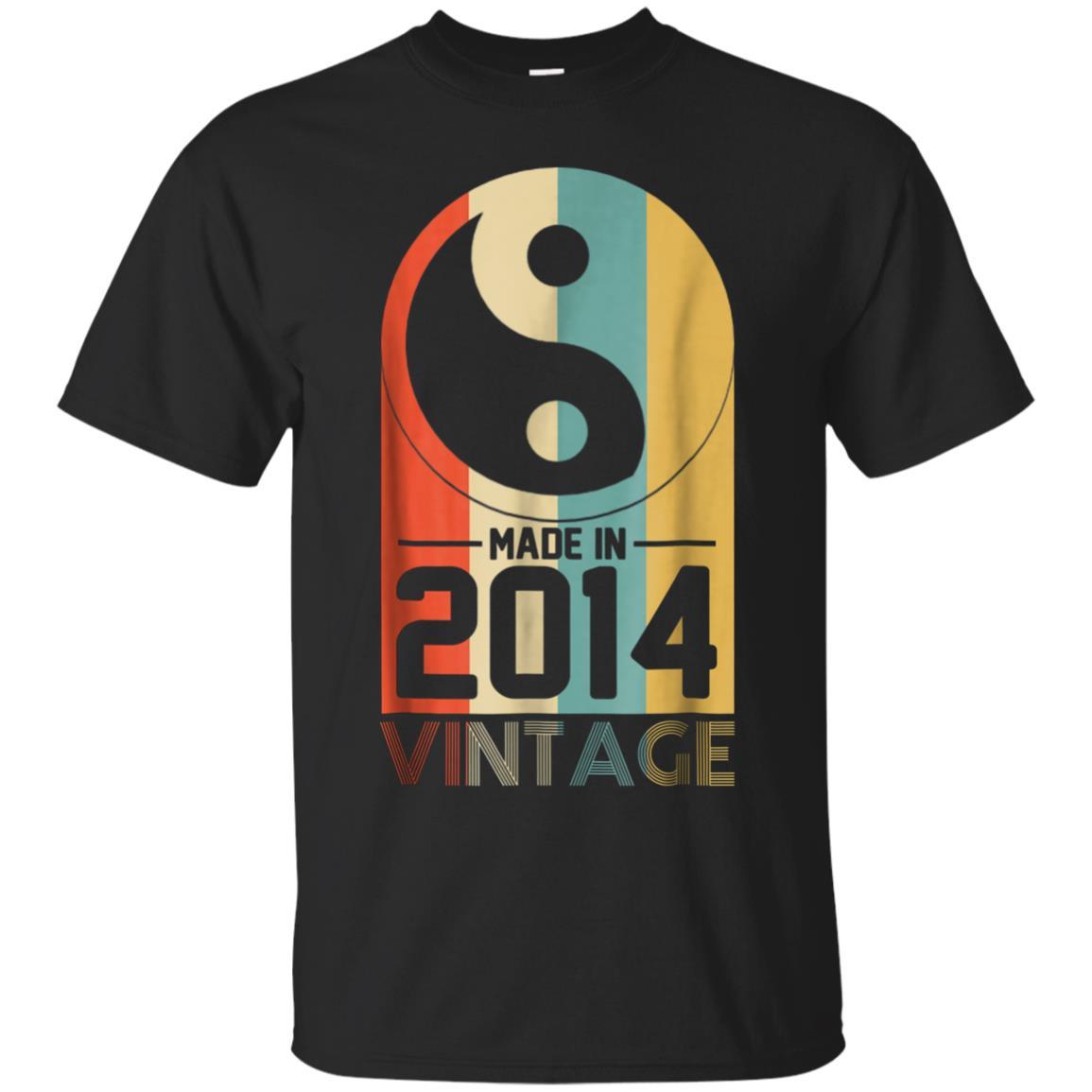Vintage Yin Yang Retro Made In 2014 4th Birthday Gifts 4 Shirts