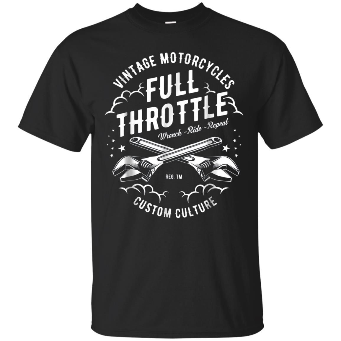 Full Throttle Vintage Motorcycle T Shirt